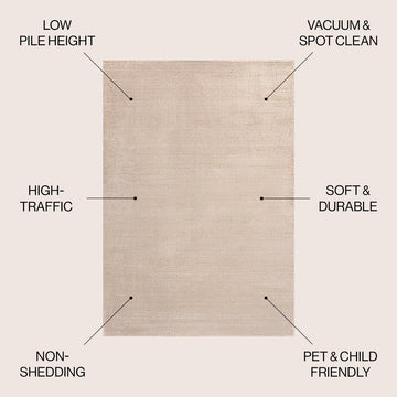 Cole Modern Minimalist Pinstripe High-low Area Rug